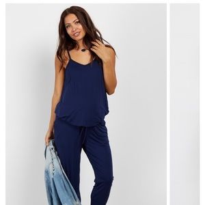 Maternity jumpsuit navy